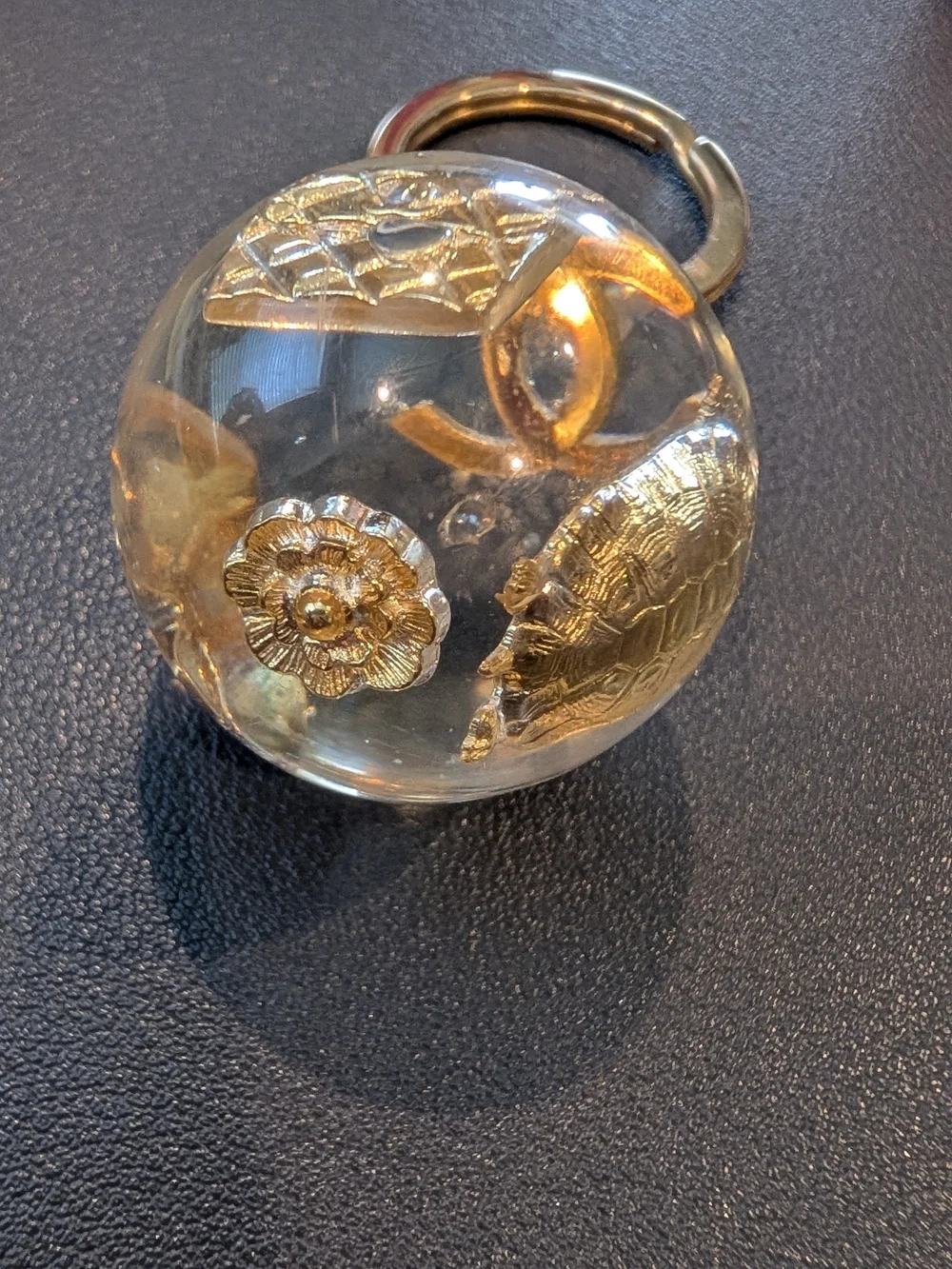 Chanel Vintage Iconic Lucite Ball Keychain